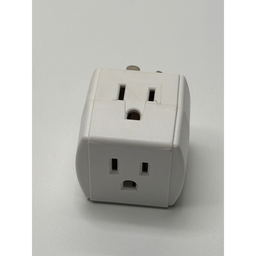 Metronet Supply 3-Outlet Wall Tap Adapter 15A 125V 1875W White FL-JC19
